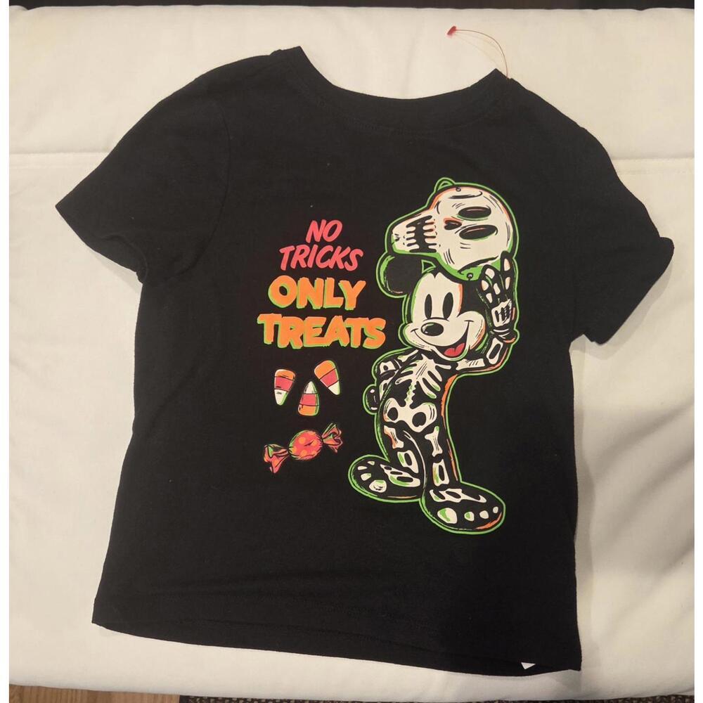 Black 5t Halloween Mickey Mouse T-Shirt - No Tricks Only Treats